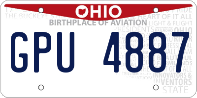 OH license plate GPU4887