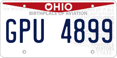 OH license plate GPU4899