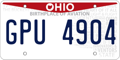 OH license plate GPU4904