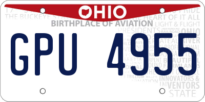 OH license plate GPU4955