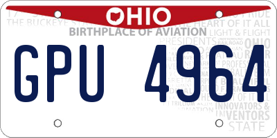 OH license plate GPU4964