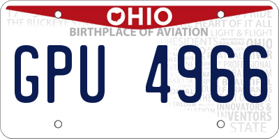 OH license plate GPU4966
