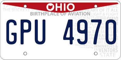 OH license plate GPU4970