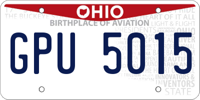 OH license plate GPU5015