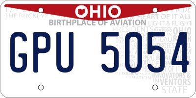 OH license plate GPU5054