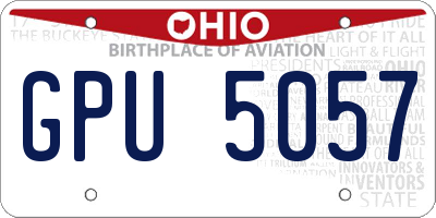 OH license plate GPU5057