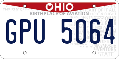 OH license plate GPU5064