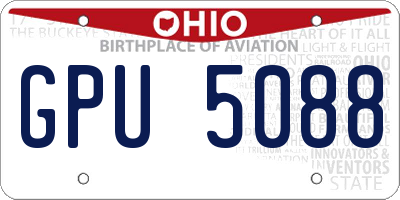 OH license plate GPU5088