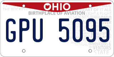 OH license plate GPU5095