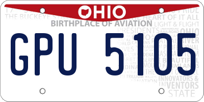 OH license plate GPU5105