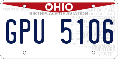 OH license plate GPU5106