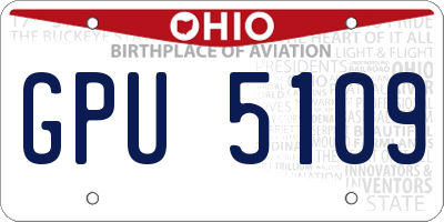 OH license plate GPU5109