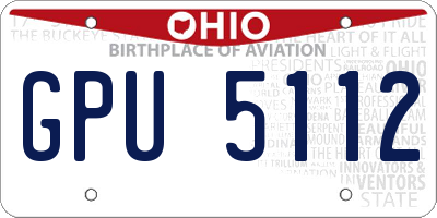 OH license plate GPU5112