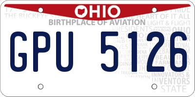OH license plate GPU5126
