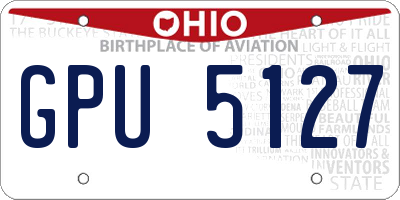 OH license plate GPU5127