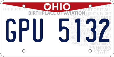 OH license plate GPU5132