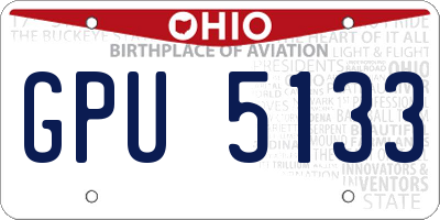 OH license plate GPU5133