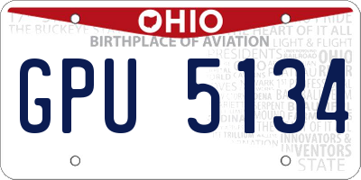 OH license plate GPU5134