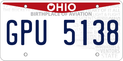 OH license plate GPU5138
