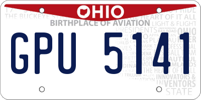 OH license plate GPU5141