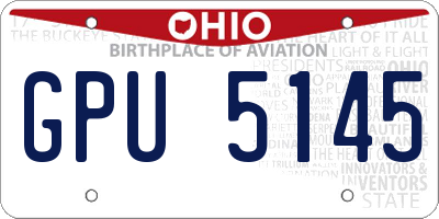 OH license plate GPU5145