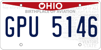 OH license plate GPU5146