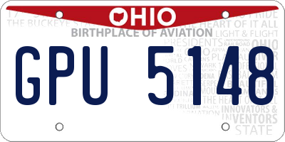OH license plate GPU5148