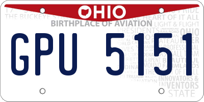 OH license plate GPU5151