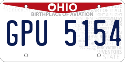 OH license plate GPU5154