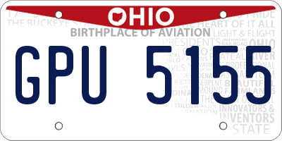 OH license plate GPU5155