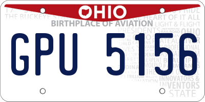 OH license plate GPU5156