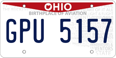 OH license plate GPU5157