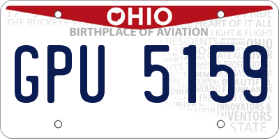 OH license plate GPU5159