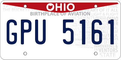 OH license plate GPU5161