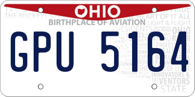 OH license plate GPU5164
