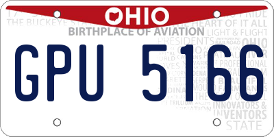 OH license plate GPU5166