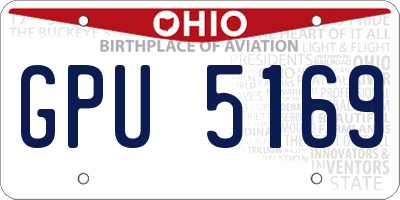 OH license plate GPU5169