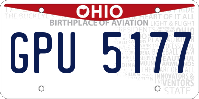 OH license plate GPU5177