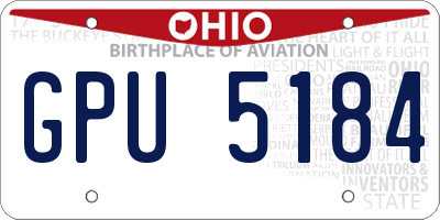 OH license plate GPU5184