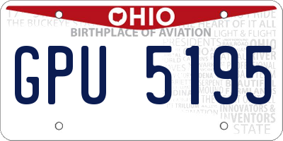 OH license plate GPU5195