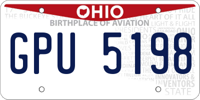 OH license plate GPU5198