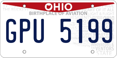 OH license plate GPU5199