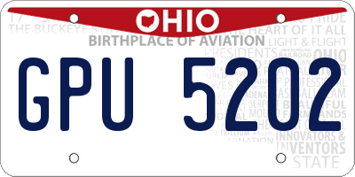 OH license plate GPU5202