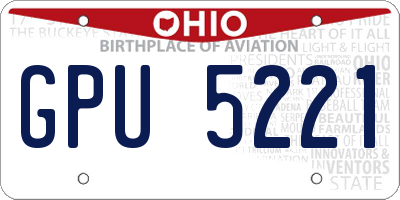OH license plate GPU5221