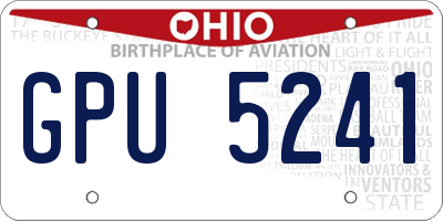 OH license plate GPU5241