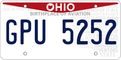 OH license plate GPU5252