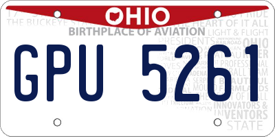 OH license plate GPU5261