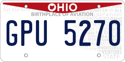 OH license plate GPU5270