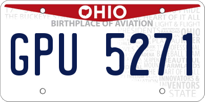 OH license plate GPU5271
