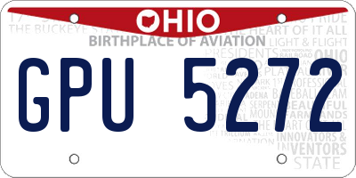 OH license plate GPU5272